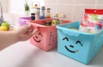 Pack of 3 Smile Storage Organizer Baskets | Multipurpose Plastic Baskets for Kitchen, Bathroom & Home - Image 2