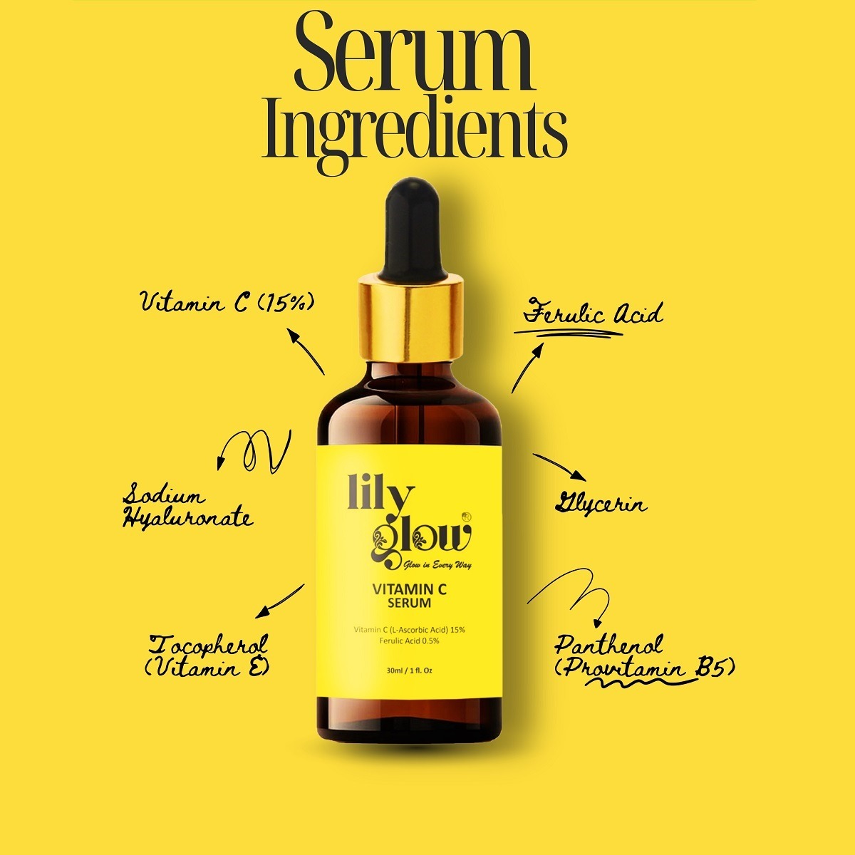 Vitamin C Serum Brightening Hydrating Formula 30ml, 15% Vitamin C with Ferulic Acid, Vitamin E and Hyaluronic Acid for Radiant Glowing Skin Vitamin C Serum Brightening Hydrating Formula 30ml, 15% Vitamin C with Ferulic Acid, Vitamin E and Hyaluronic Acid for Radiant Glowing Skin