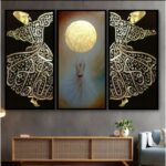 Wall 3 frame for living room wooden wall frame wall frames and wooden wall art (material mdf)