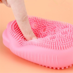 Silicone Soap Bath Massage Brush | Double Sided Soft Silicone Body Scrubber for Shower & Skin Care - Image 2