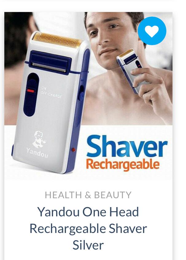 Men Clean Shaver Machine Electric Shaver for Men Silver Blue, Yandou Foil Rechargable