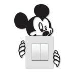 Miki Mouse Shape Wooden Wall Art, Cute Decorative Wooden Wall Hanging for Kids Room, Home & Office (5 Inches)