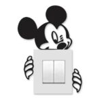 Miki Mouse Shape Wooden Wall Art, Cute Decorative Wooden Wall Hanging for Kids Room, Home & Office (5 Inches)