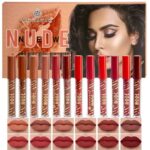 Pack of 12 Waterproof Matte Lip Gloss Set, Nude & Reddish Long-Lasting Lip Colors with Smooth Velvet Finish - Image 5