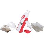 Safe-Slice Vertical Mandoline Slicer | Multi-Functional Vegetable Cutter, Julienne & Dicing Tool with Adjustable Thickness