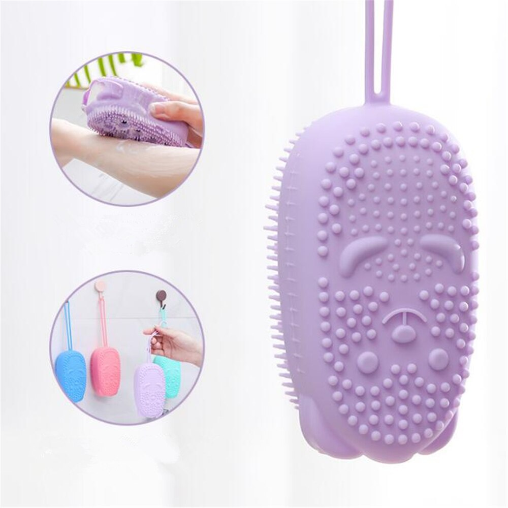 Silicone Soap Bath Massage Brush | Double Sided Soft Silicone Body Scrubber for Shower & Skin Care