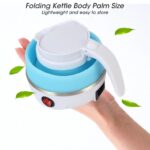 Foldable Portable Electric Kettle 600ml Silicone Travel Water Heater Fast Boiling