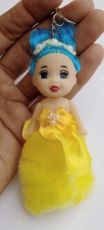 Cute Baby Doll Keychain for Girls & Women | Fashion Doll Keyring for Bike, Car, Bags & Handbags (Random Color & Design) - Image 5