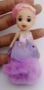Cute Baby Doll Keychain for Girls & Women | Fashion Doll Keyring for Bike, Car, Bags & Handbags (Random Color & Design) - Image 3