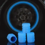 Pack of 2 Glow in the Dark Tire Valve Caps | Fluorescent Universal Air Valve Stem Covers for Cars, Bikes, Motorcycles & SUVs (Random Colors) - Image 4